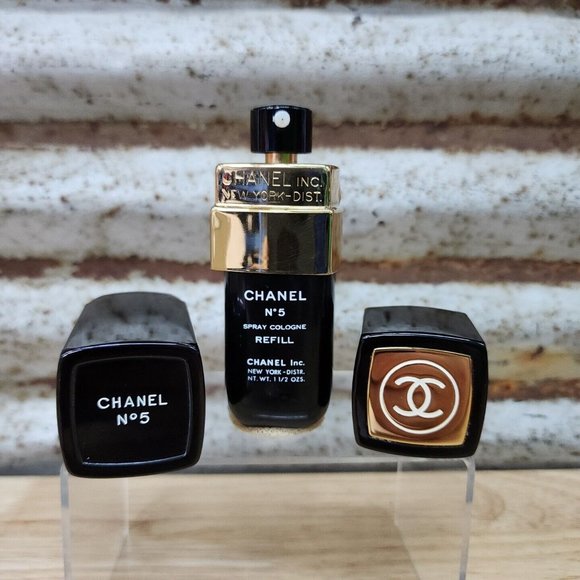 Chanel No 5 Set 1959 Vintage Cologne Spray 1.5 Oz & 1/4 Oz With Box - Picture 10 of 10